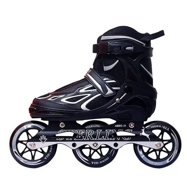 100mm-big-wheel-3-wheeler-in-line-skate-shoe 100mm big wheel 3 wheeler in line skate shoe - Image 1