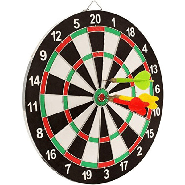dart-board-game-with-multicolor-non-pointed-darts Dart Board Game - Image 1