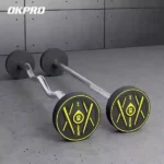 OKPRO CPU Coated Barbell Set (Straight or Curl Handle) 200Kg-OK3009D