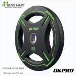 Okpro Gym Fitness Exercise Weight Lifting Barbell Urethane CPU Weight Plates