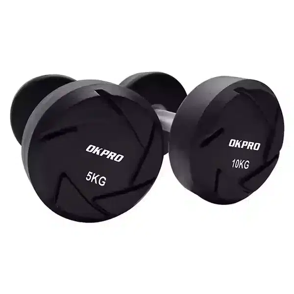okpro-rubber-fixed-dumbbell-set-390kg-ok1042b OKPRO Rubber Fixed Dumbbell Set (390Kg)-OK1042B - Image 1