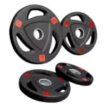 Olympic Tri-Grip Rubber Coated Black Plate