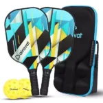 USAPA Approved Fiberglass Pickleball Paddle Set – 2 Paddles | 2 Balls | Carry Bag