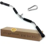 Pro Gym Black Handle Attachments Pull Rope Cable Exercise Triceps Bar Exercise