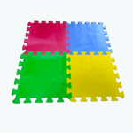 Rubber Gym Floor Mat Colorful Puzzle System 20″/20″ Inch 1/2″